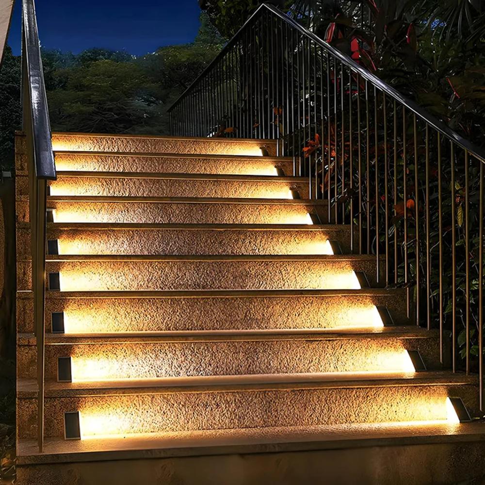 Ambros | Solar Powered Step Lights for Elegant Outdoor Stairs