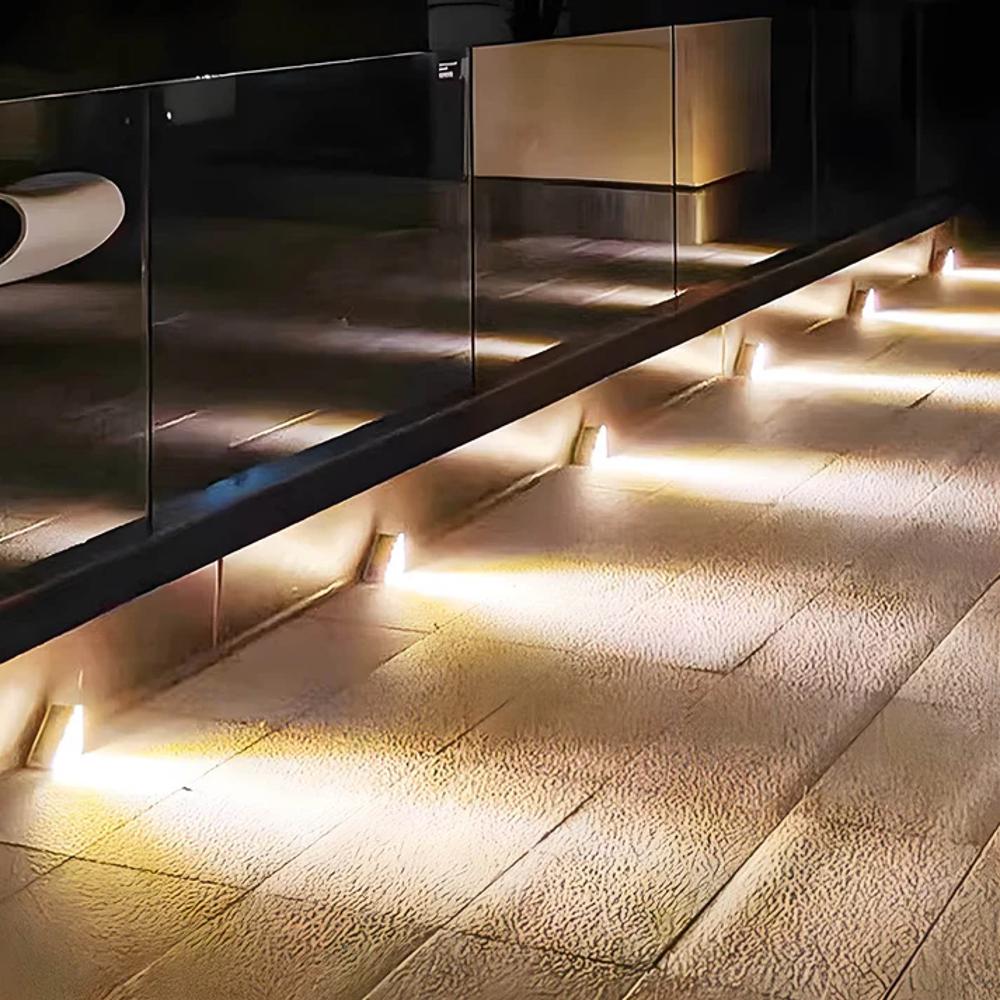 Ambros | Solar Powered Step Lights for Elegant Outdoor Stairs