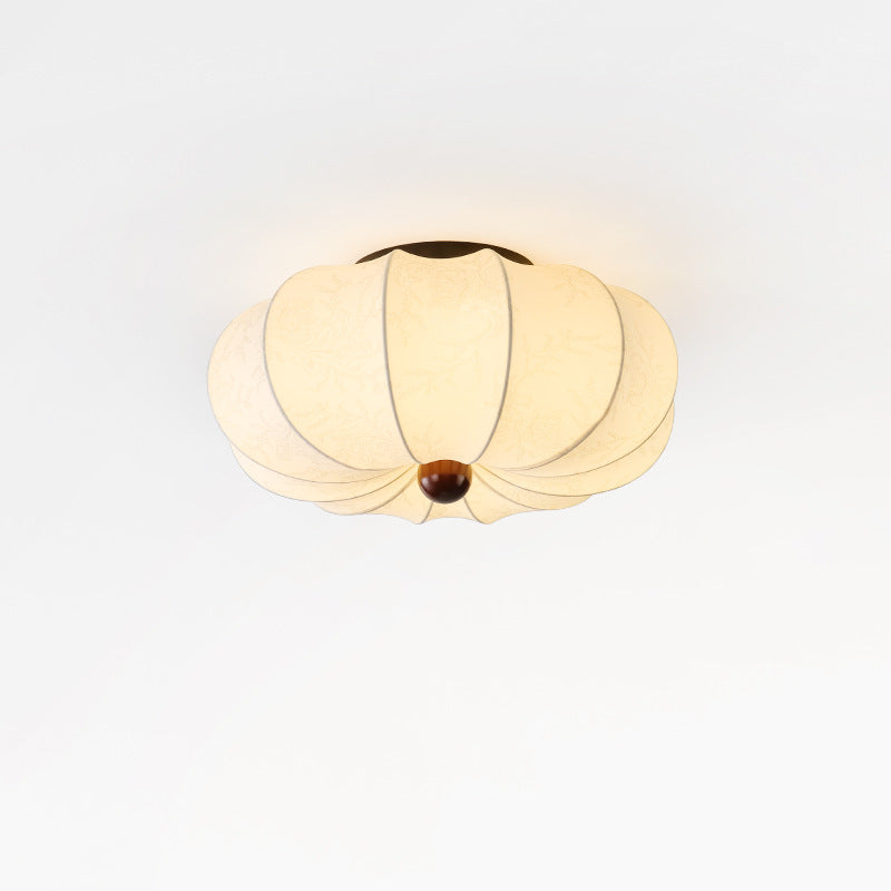 Ambrya | Elegant Medieval-Style Silk Ceiling Lamp with Retro Charm