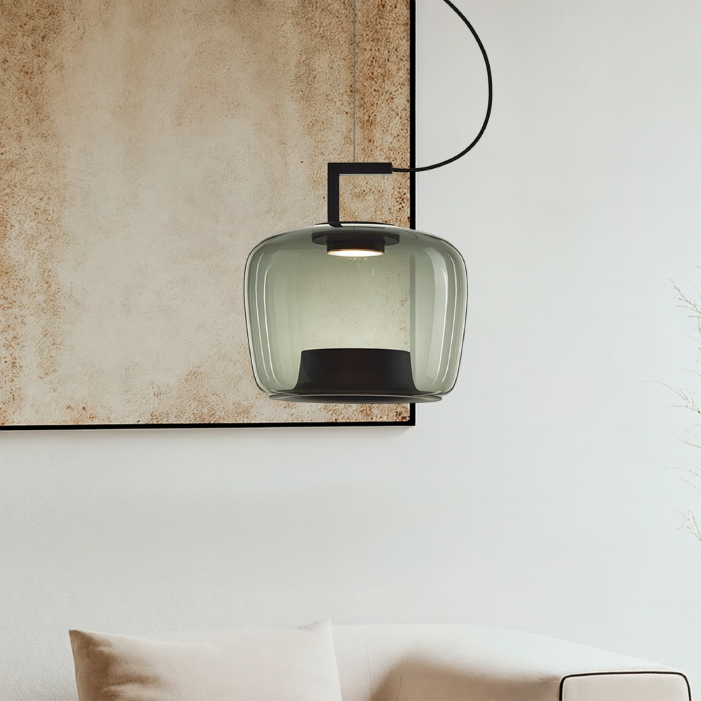 Amvora | Modern Glass Pendant Light for Living & Dining Rooms
