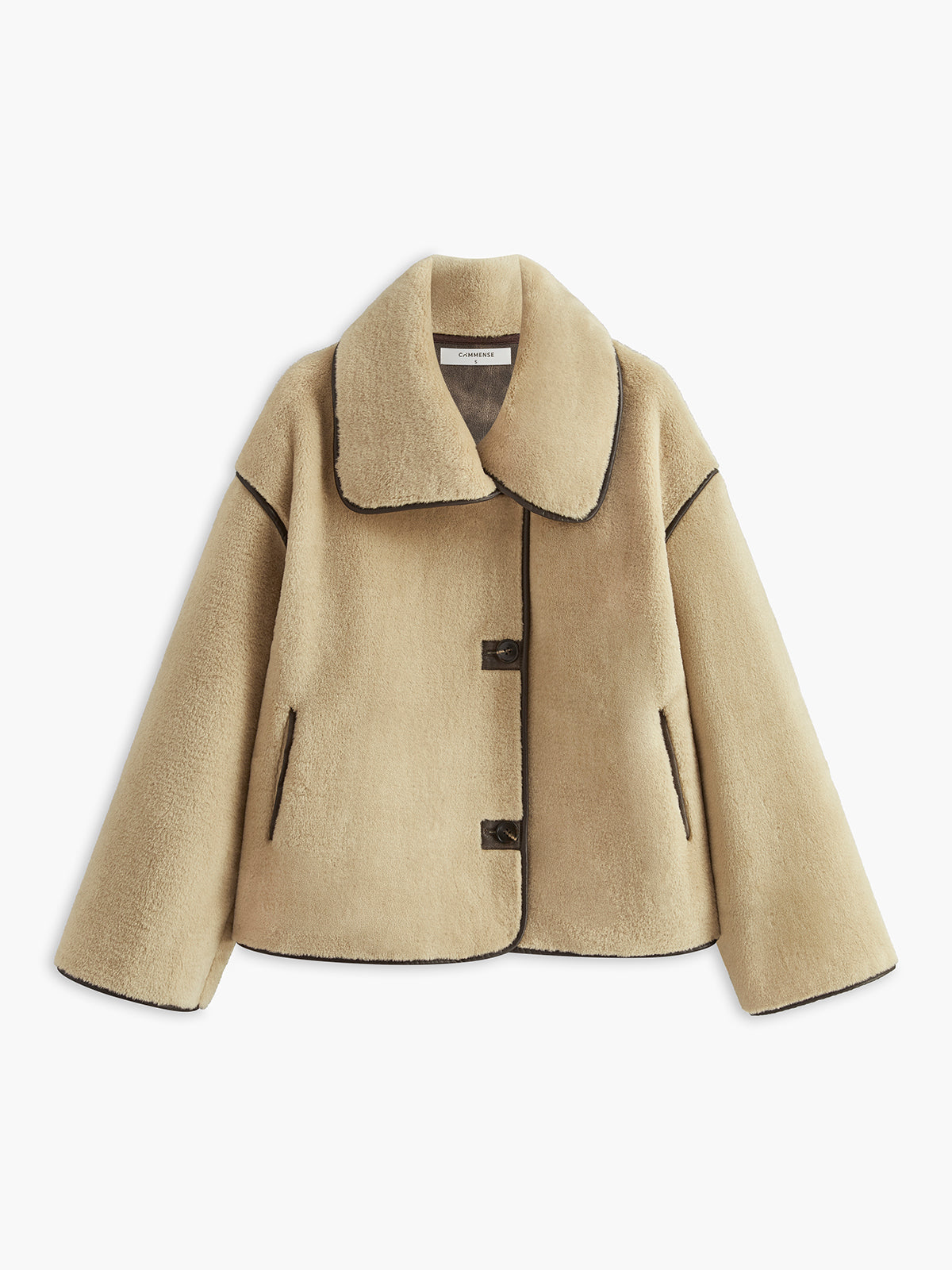 Angelica | Contrast Piping Minky Long Coat