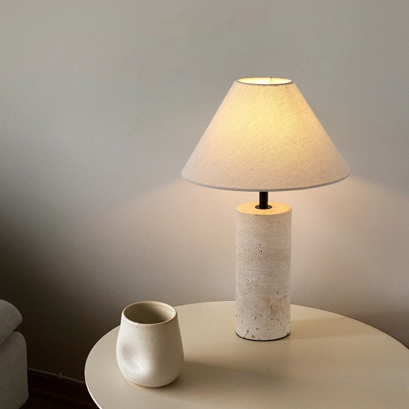 Artisanel | Lorie Marble + Linen Table Lamp for Classic Interior