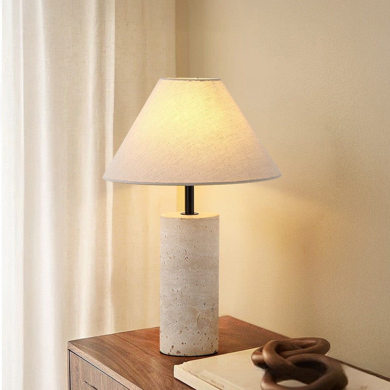Artisanel | Lorie Marble + Linen Table Lamp for Classic Interior