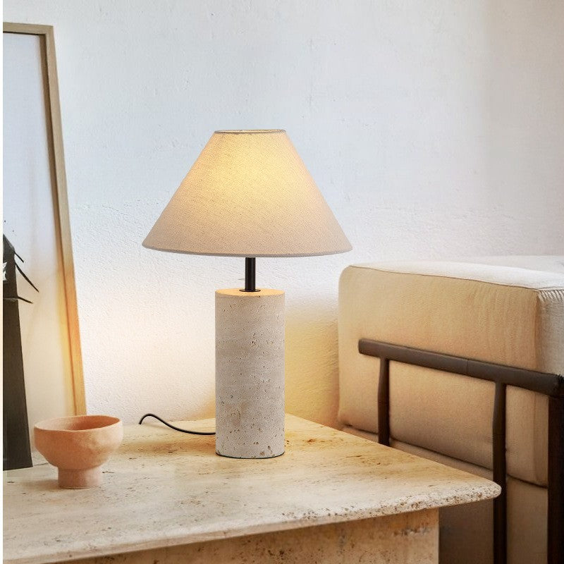Artisanel | Lorie Marble + Linen Table Lamp for Classic Interior