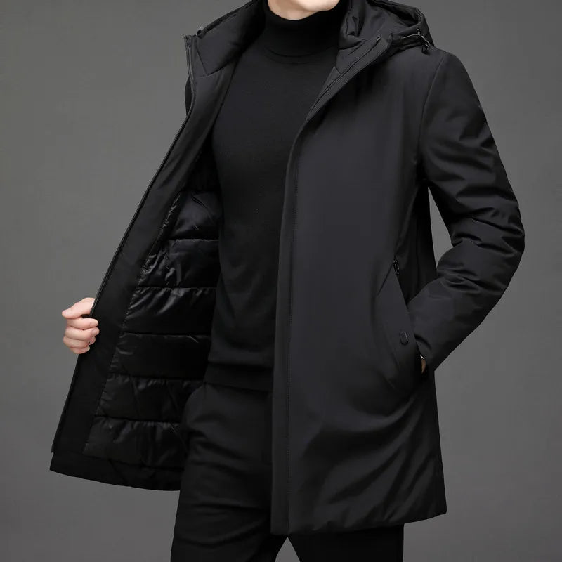Asher | Warm Hooded Puffer Jacket for Men’s Winter Comfort
