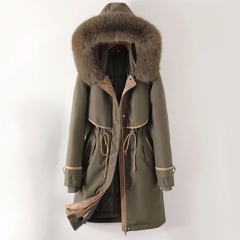 Ashley | Women's Warm Quilted Hooded Winter Jacket