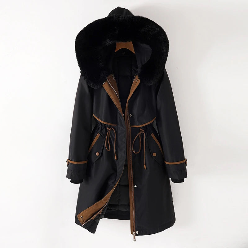 Ashley | Women's Warm Quilted Hooded Winter Jacket