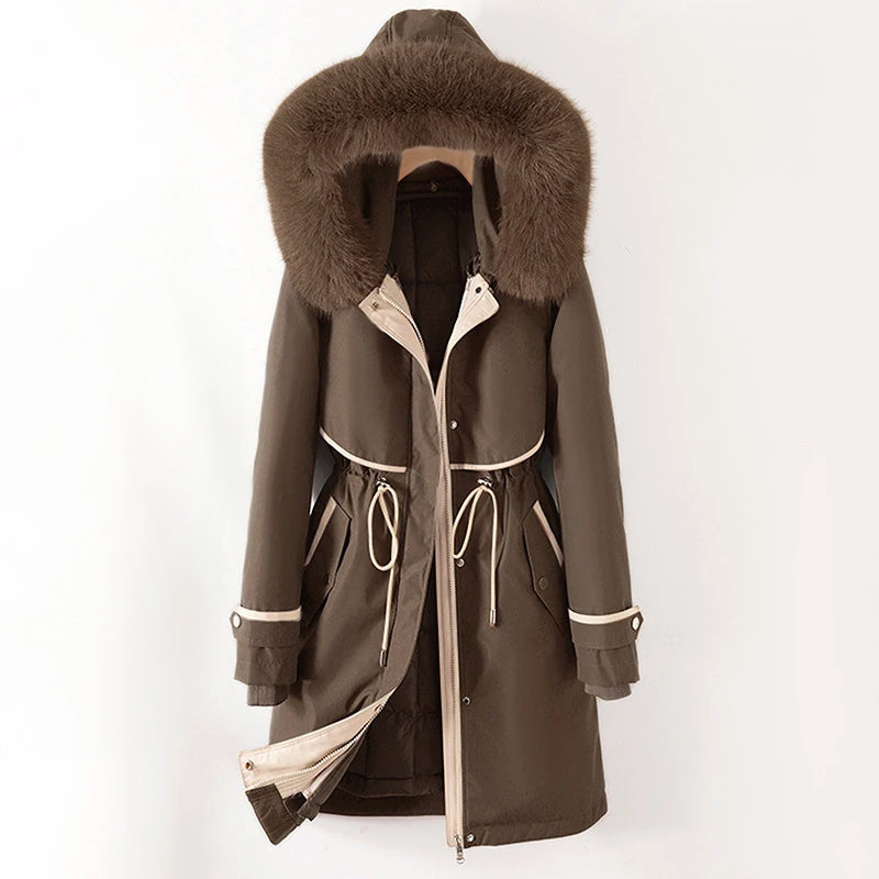 Ashley | Women's Warm Quilted Hooded Winter Jacket