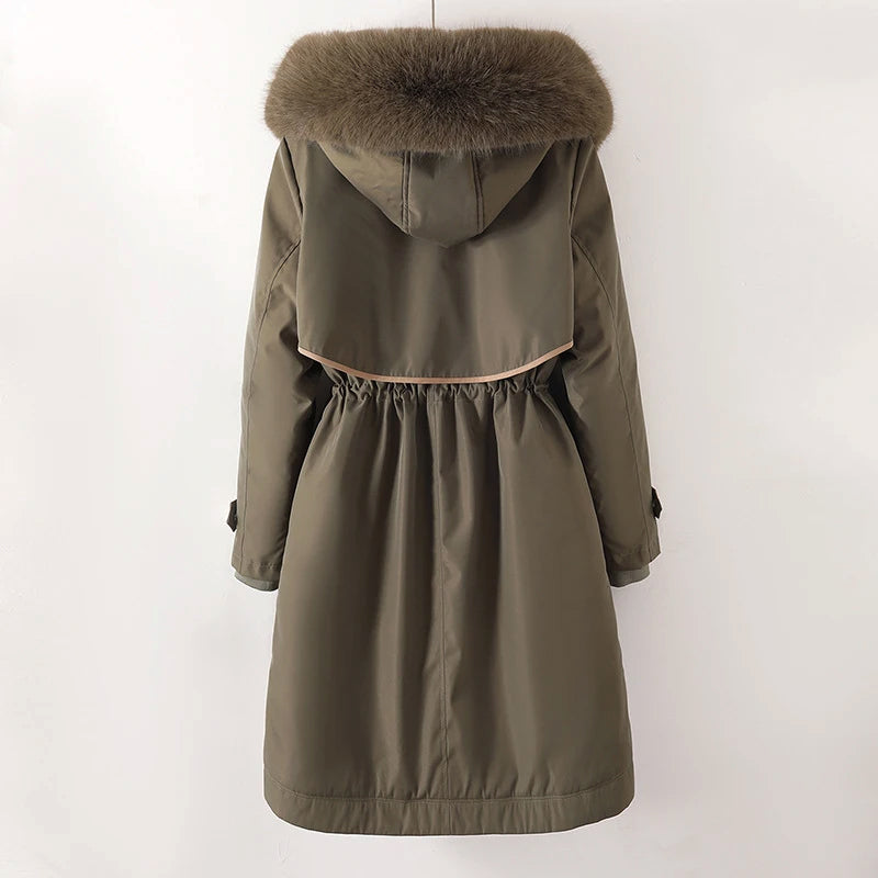 Ashley | Women's Warm Quilted Hooded Winter Jacket