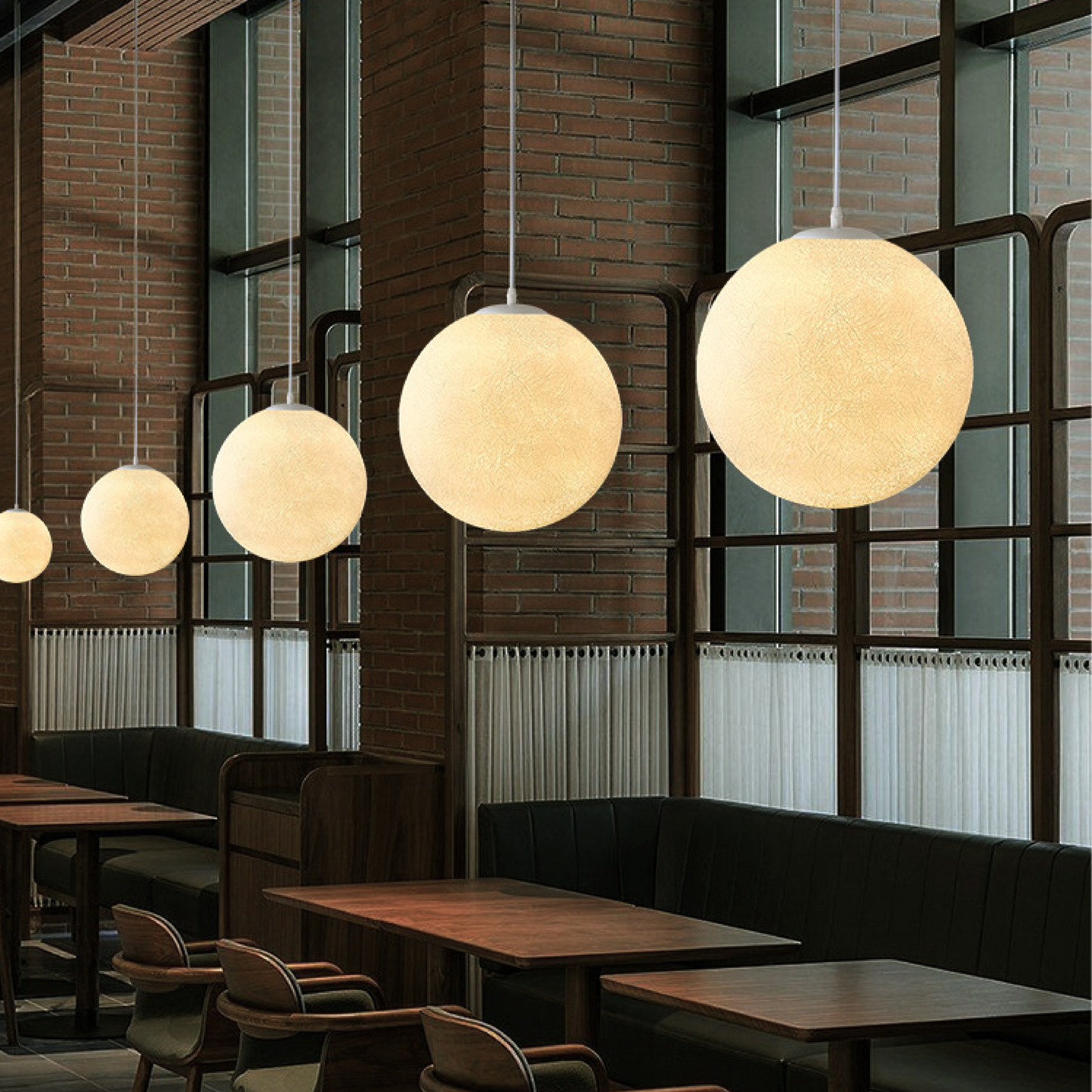 Auralis | Glowing Moon Pattern Hanging Lamp