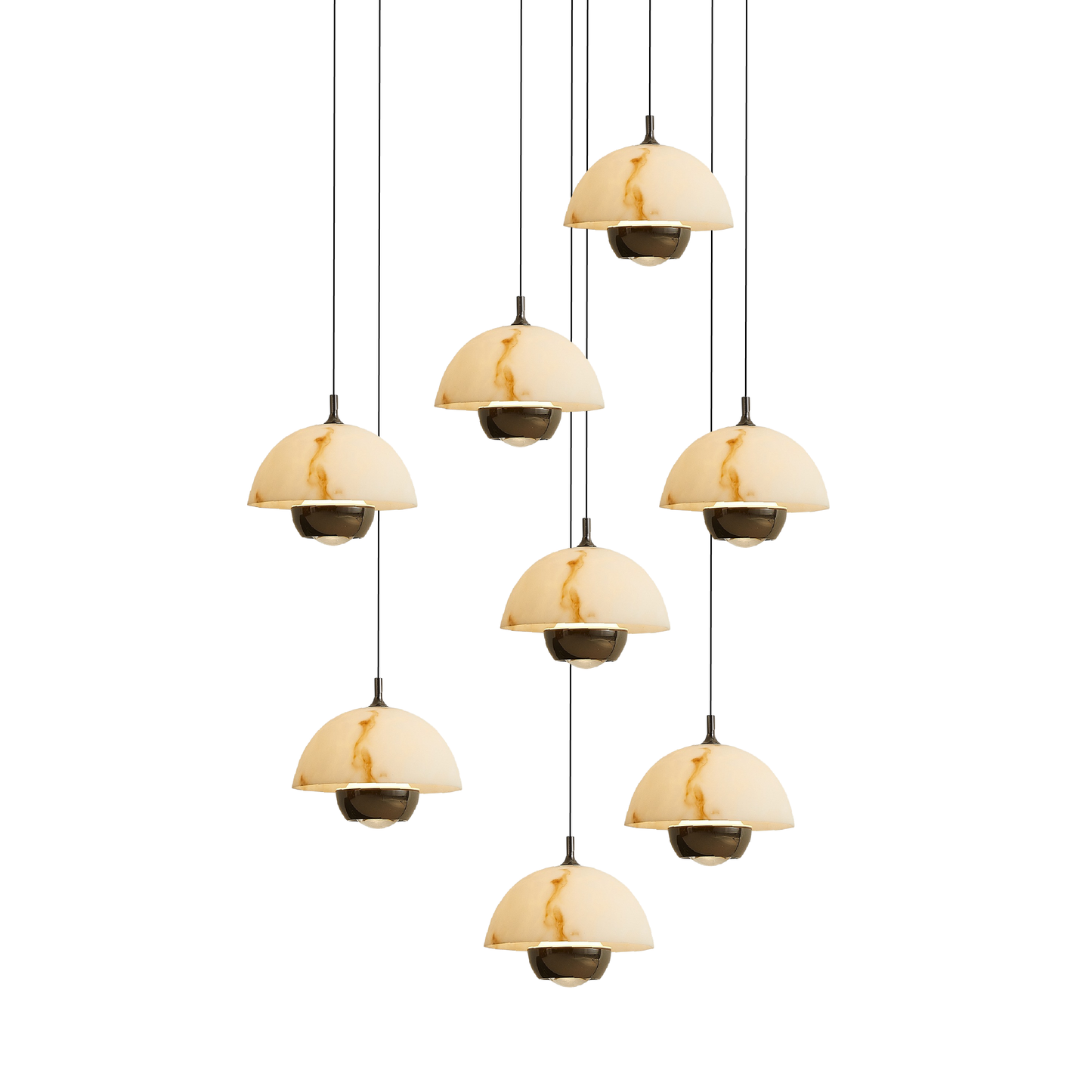 AureaStone | Decorative 8 Heads Marble Staircase Chandelier