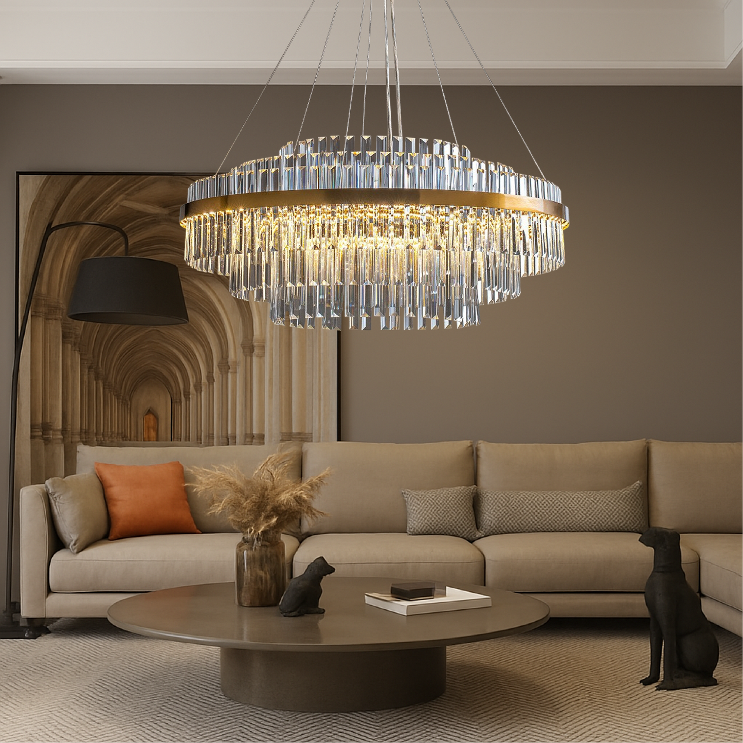 Aurine | Luxury Crystal Chandelier for Contemporary Interiors