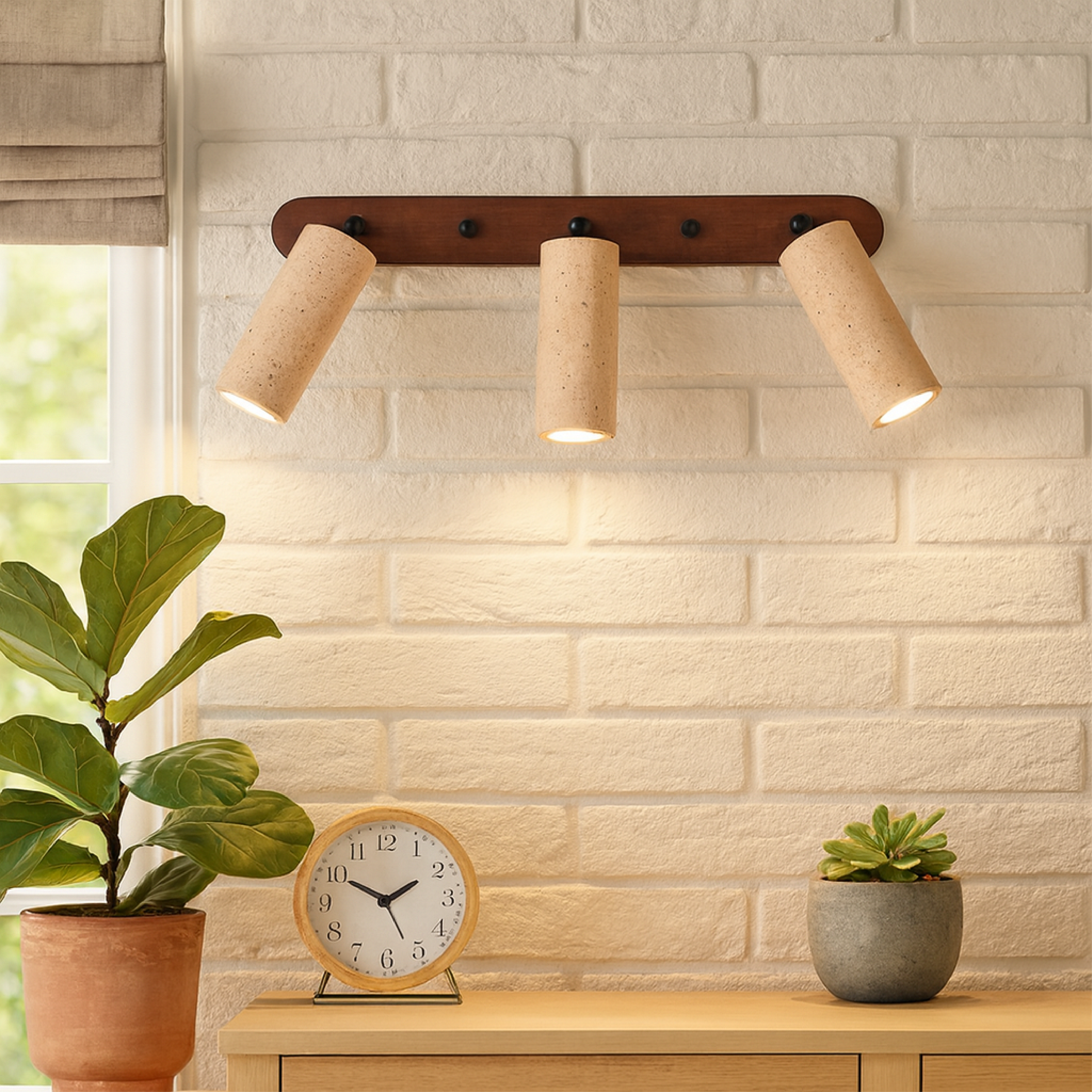 Aurivon | Retro Travertine Wall Lamp with Adjustable Swivel Design