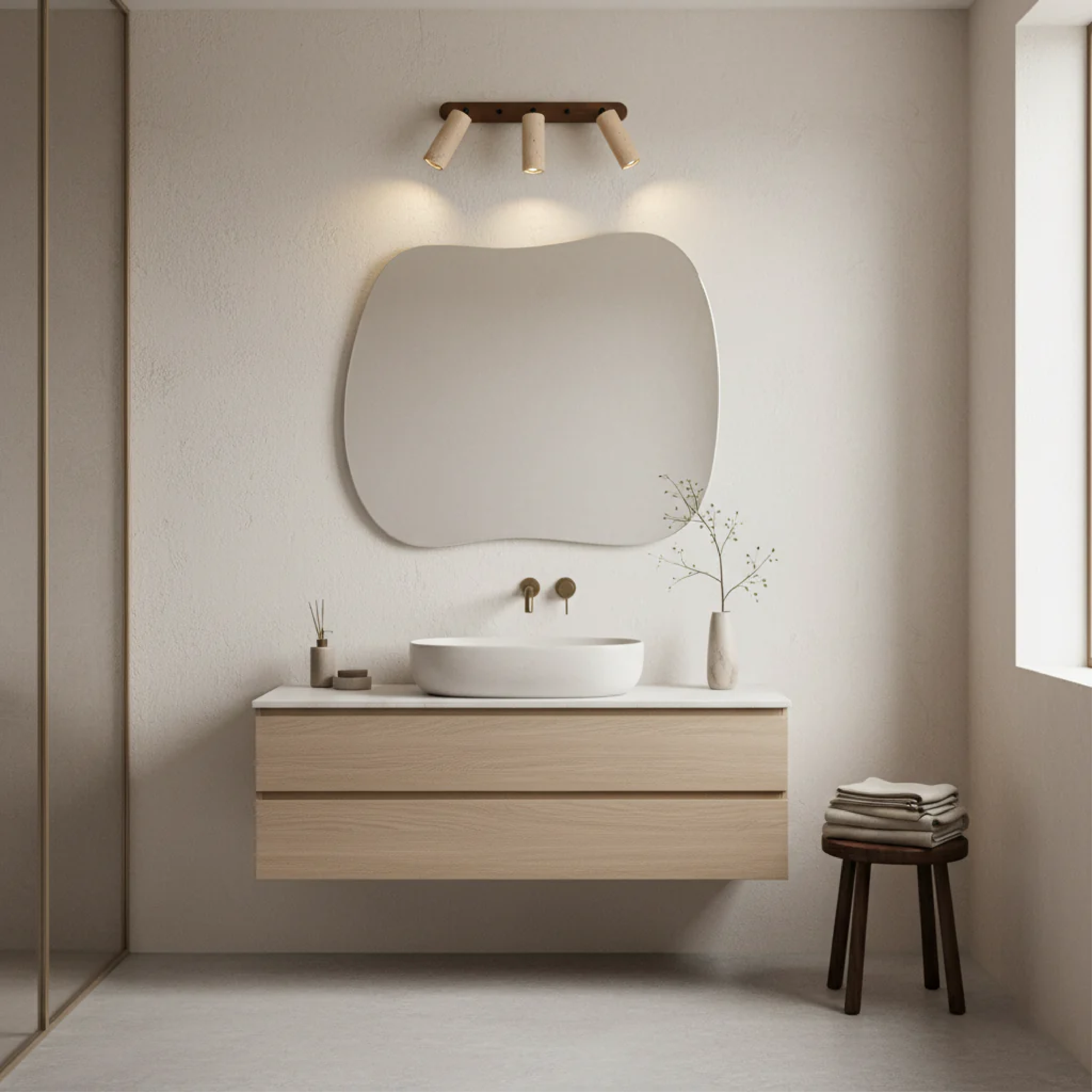 Aurivon | Retro Travertine Wall Lamp with Adjustable Swivel Design