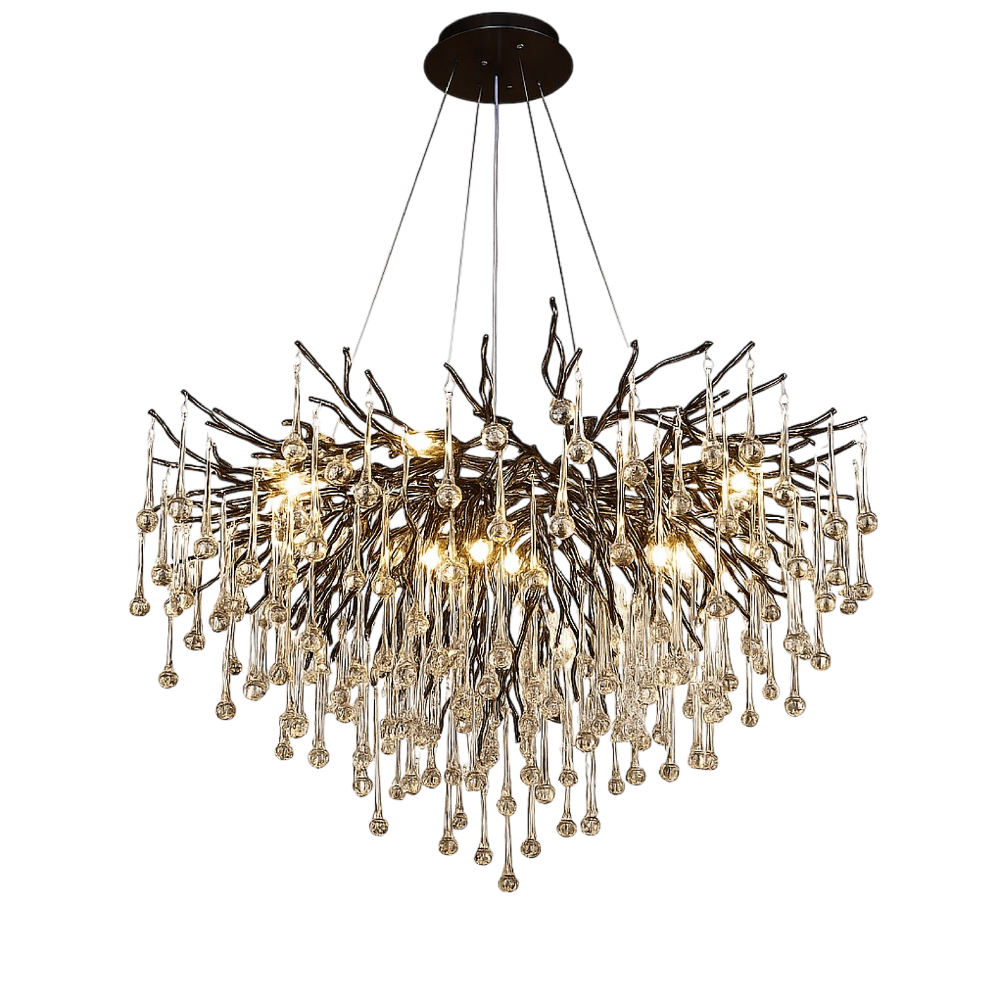Auronix | Black Raindrop Chandelier with Luxurious Appeal