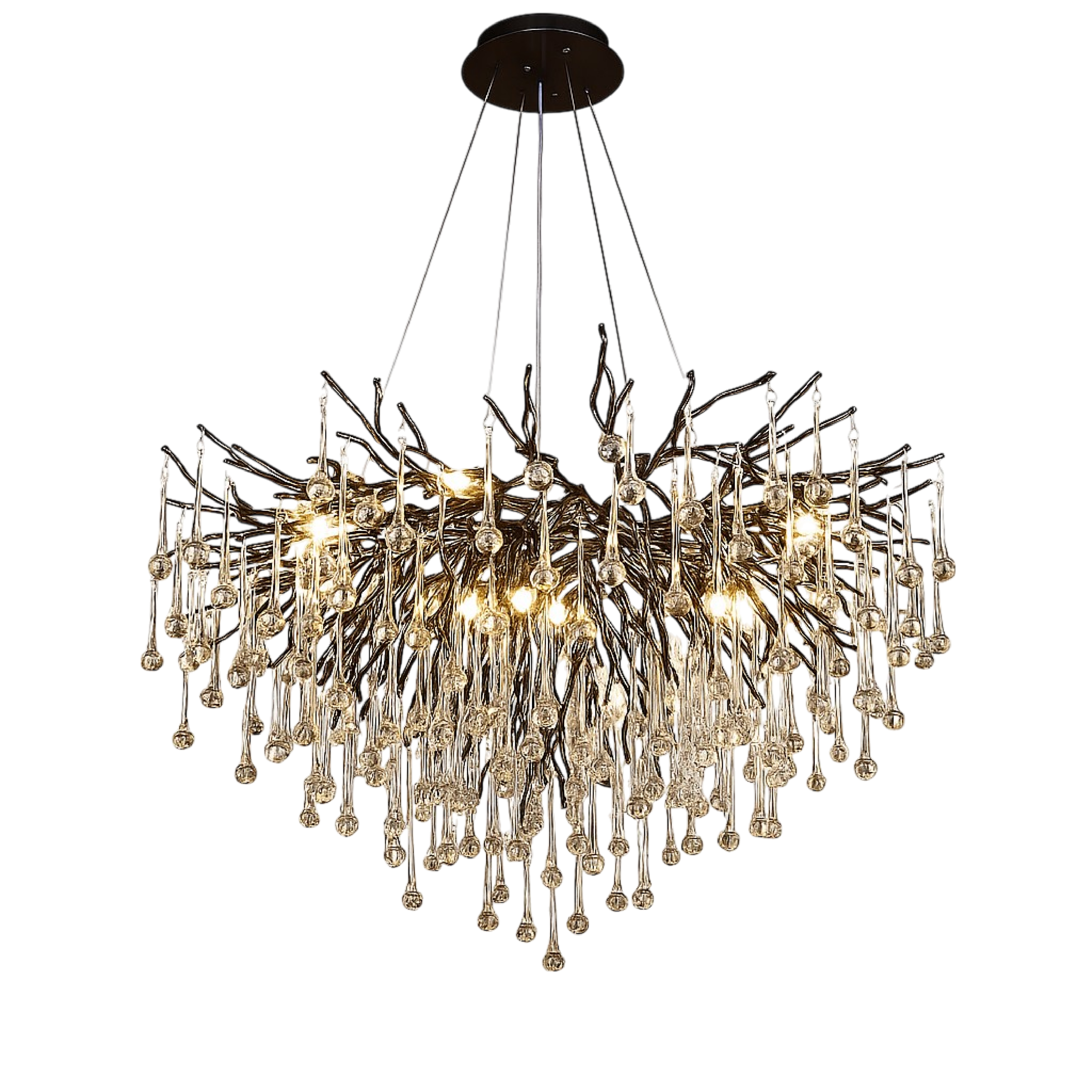 Auronix | Black Raindrop Chandelier with Luxurious Appeal