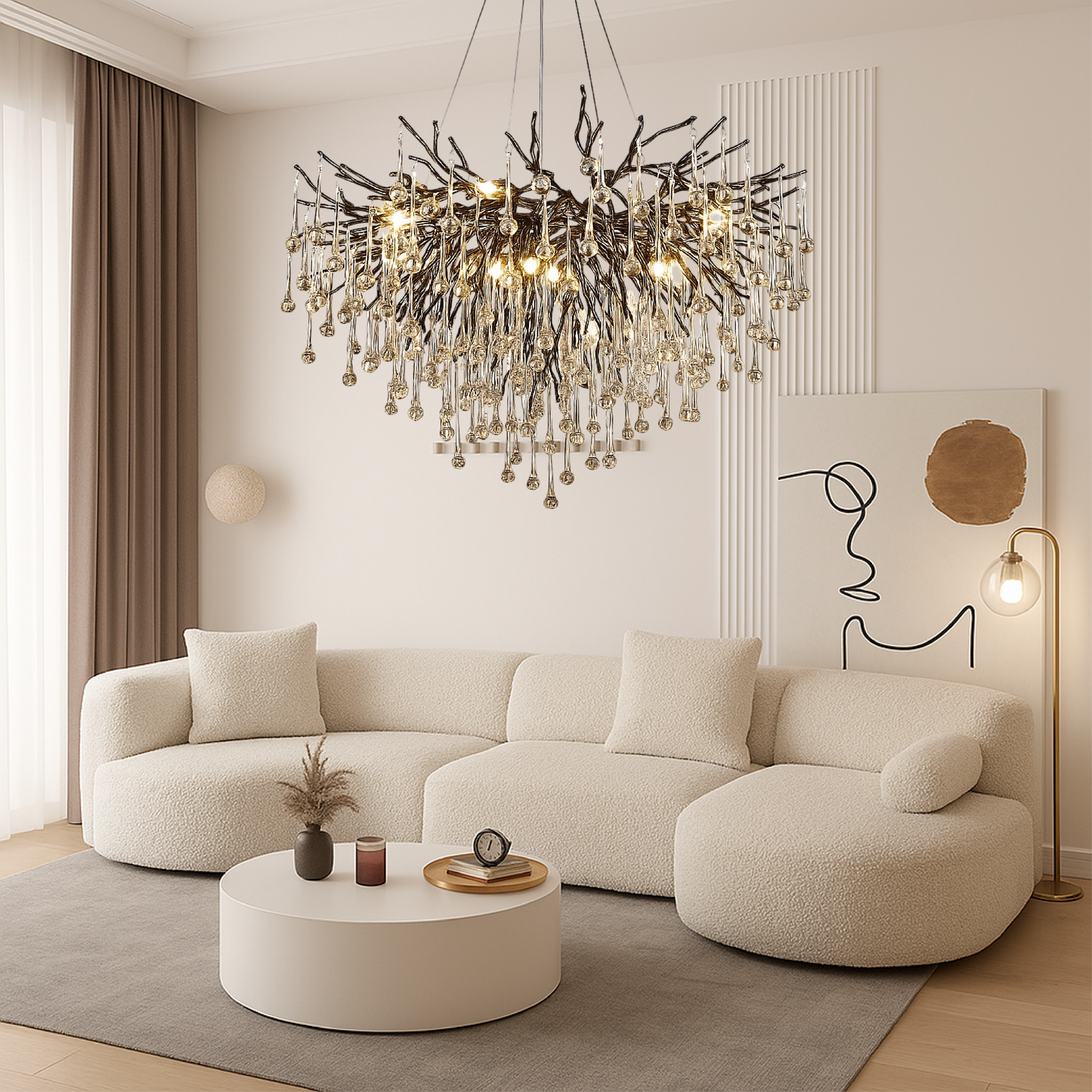 Auronix | Black Raindrop Chandelier with Luxurious Appeal