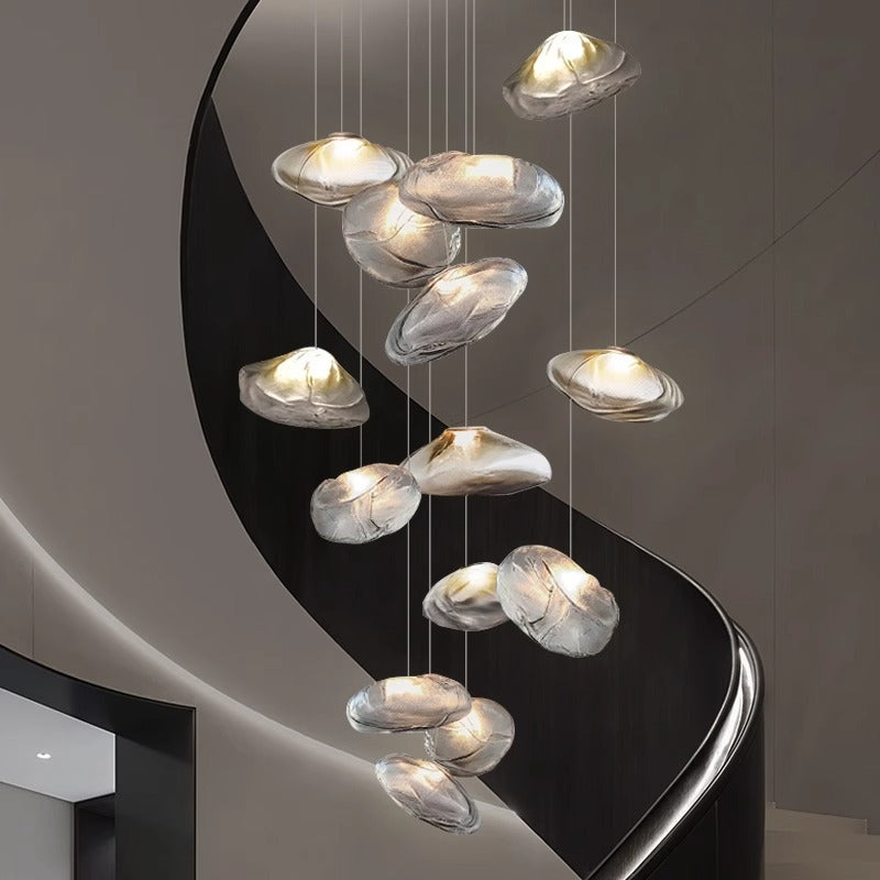 AuroraLume  | Elegant Nordic Glass Villa Chandelier
