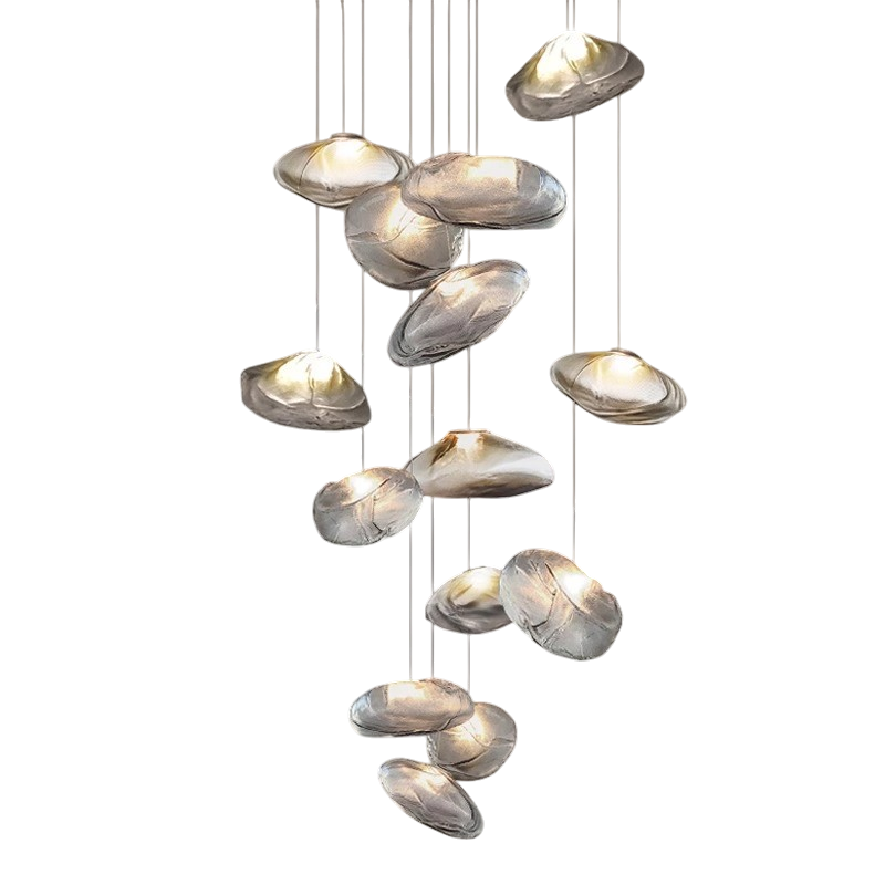 AuroraLume  | Elegant Nordic Glass Villa Chandelier
