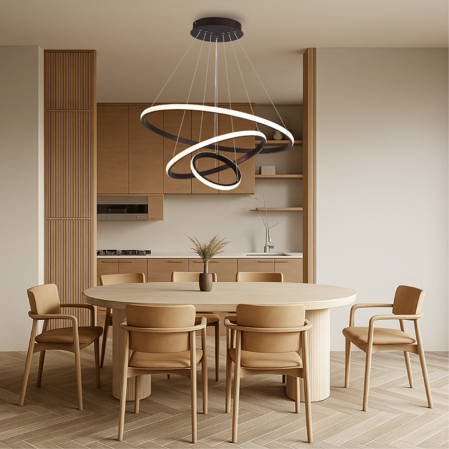 Aurovia | Luxury 3-Tier Chandelier Pendant Lamp for High Ceilings