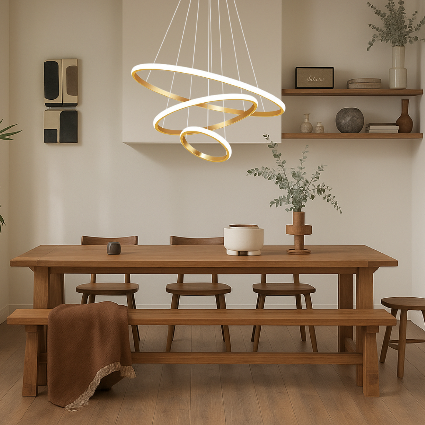 Aurovia | Luxury 3-Tier Chandelier Pendant Lamp for High Ceilings
