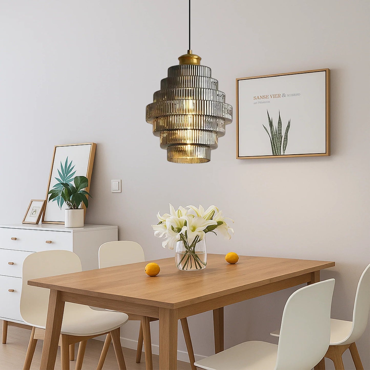 Auvra | Elegant Glass Pendant Lamp for Modern Home Interiors