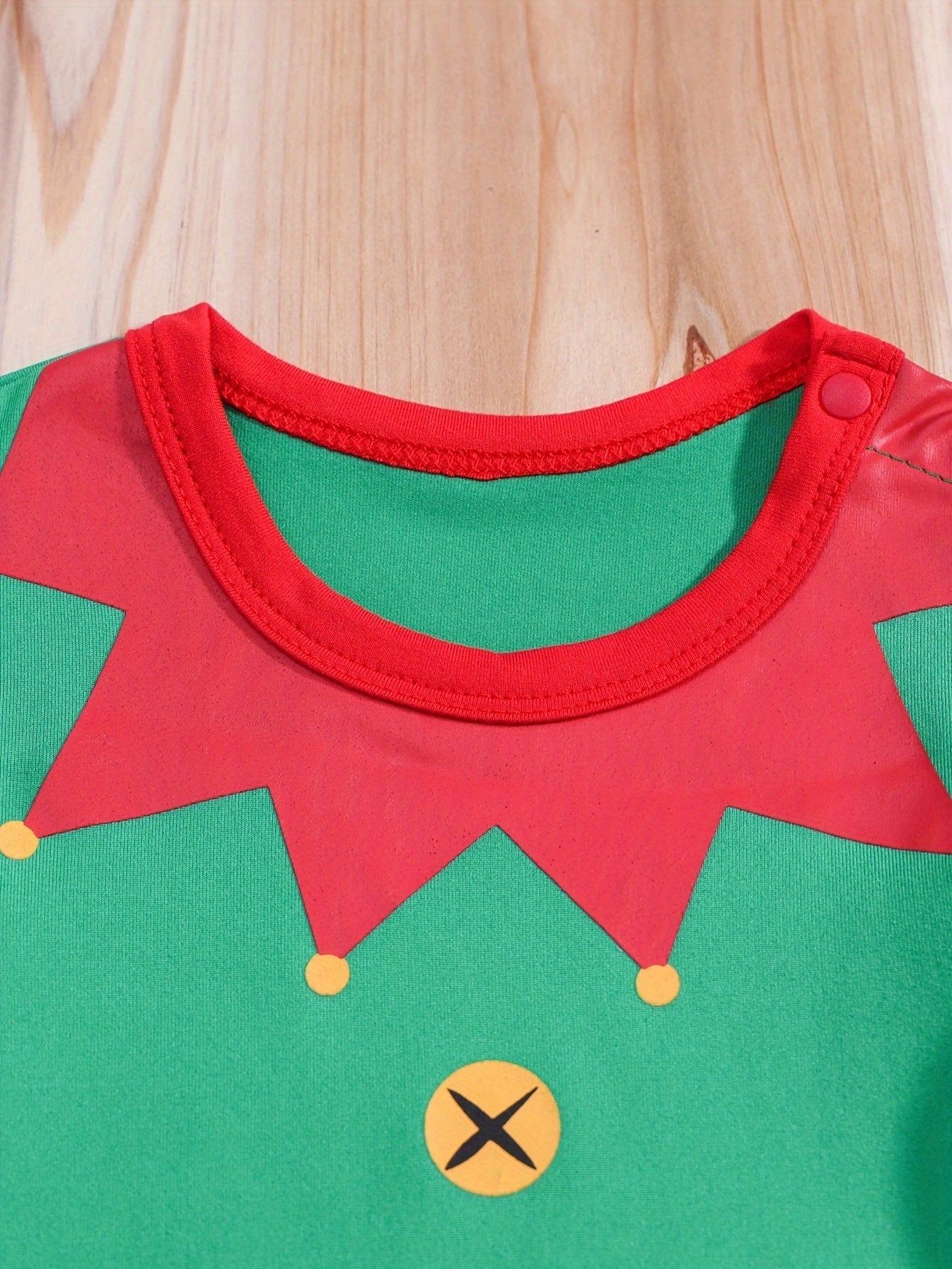 Baby Festive Elf Romper | Long Sleeve Halloween Costume