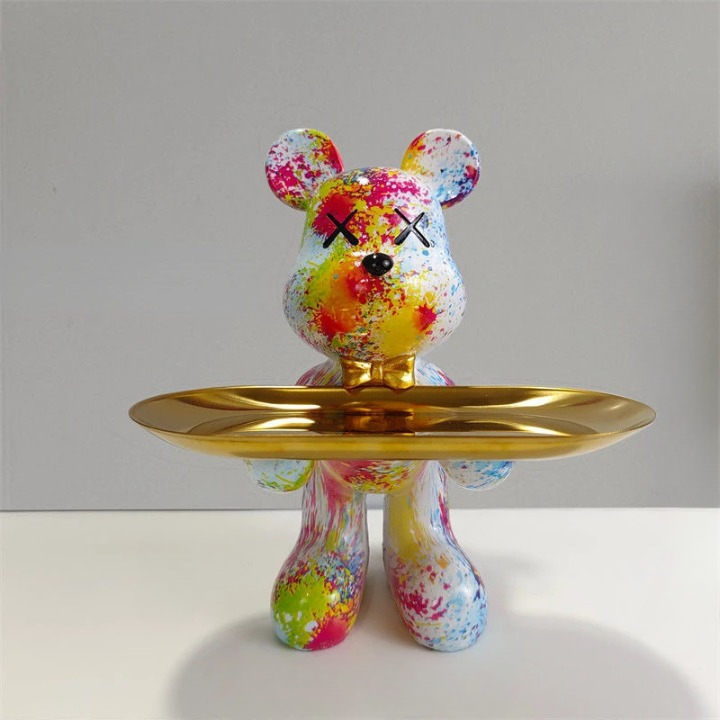 GrizzlyButler Figurine – A decorative bear figurine that includes a functional tray.