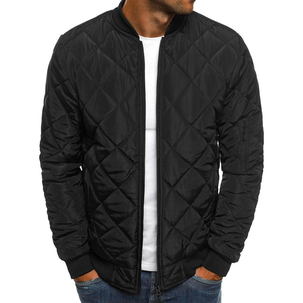 Miles | Stylish Quilted Diamond Stitch Coat for Men