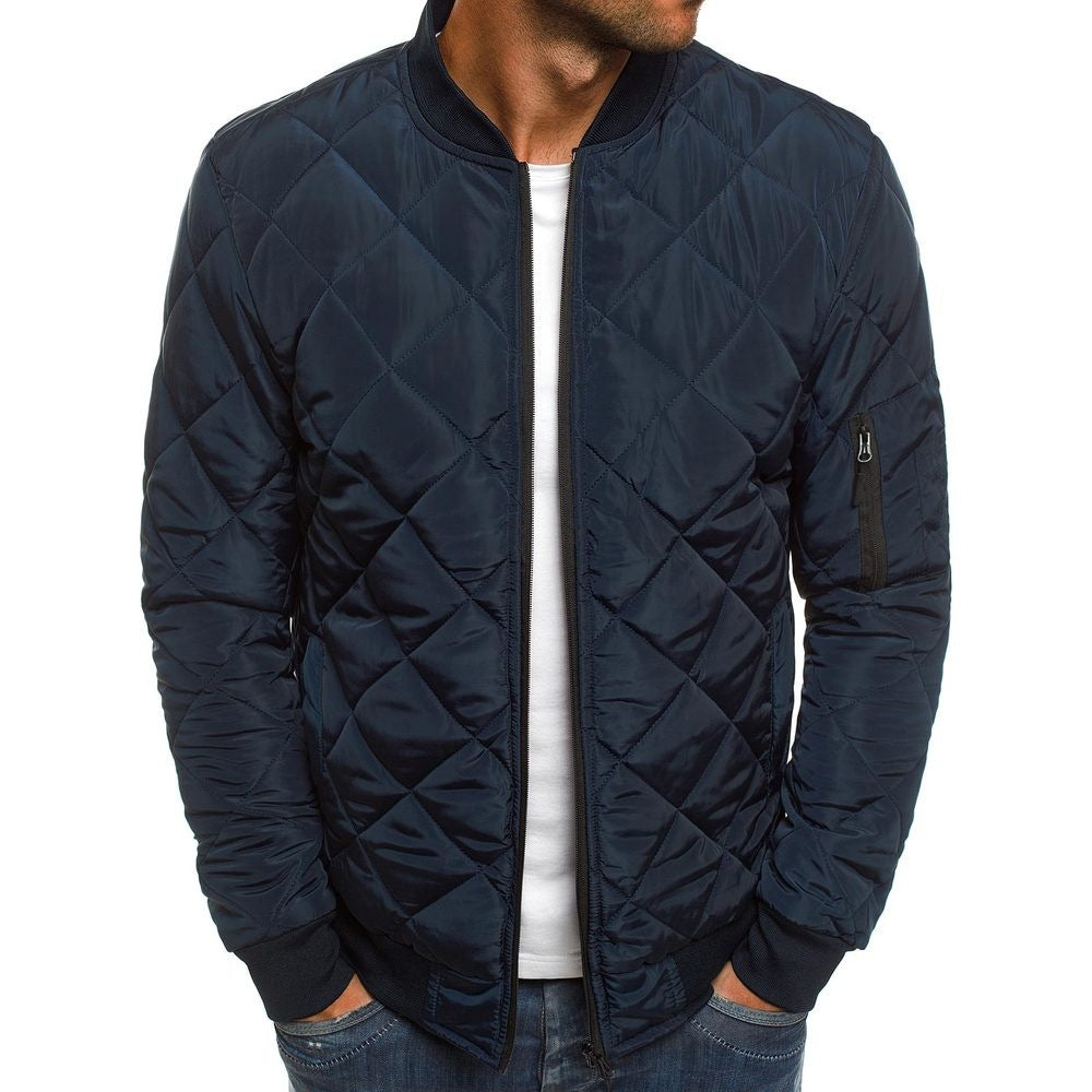 Miles | Stylish Quilted Diamond Stitch Coat for Men