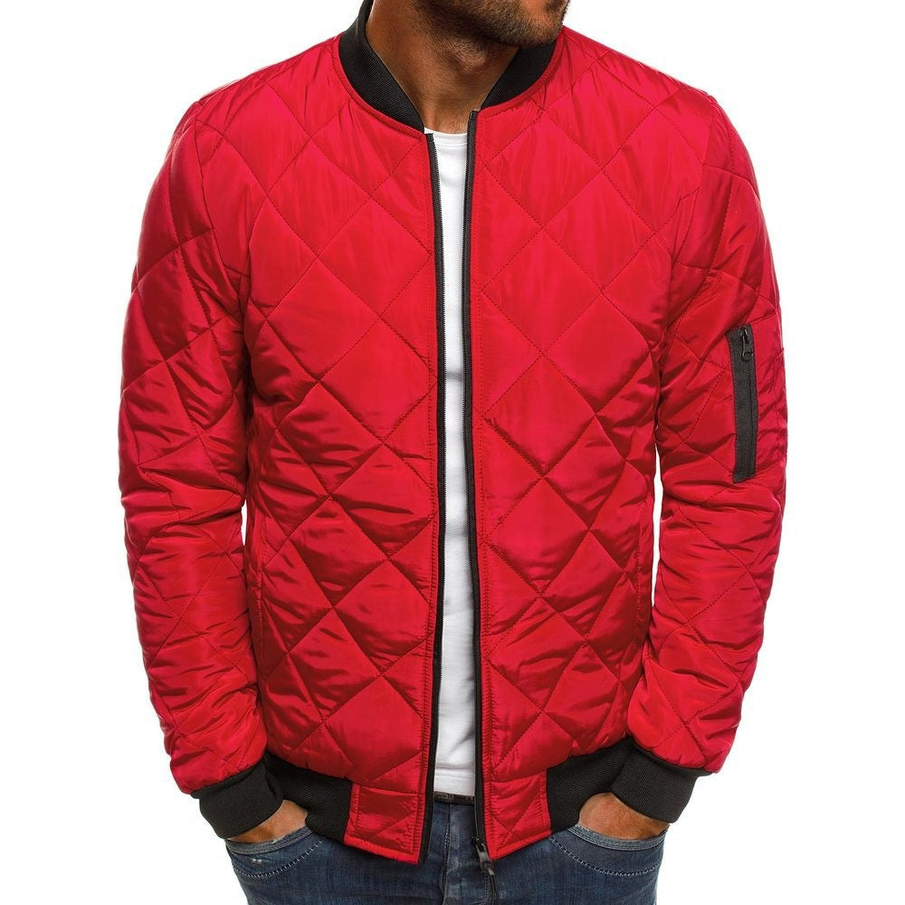 Miles | Stylish Quilted Diamond Stitch Coat for Men