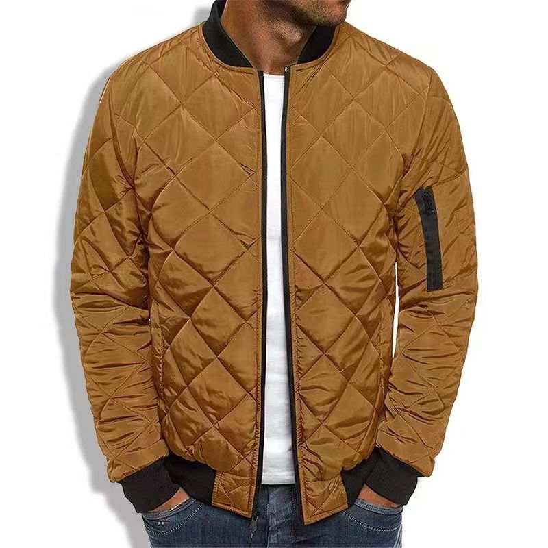 Miles | Stylish Quilted Diamond Stitch Coat for Men