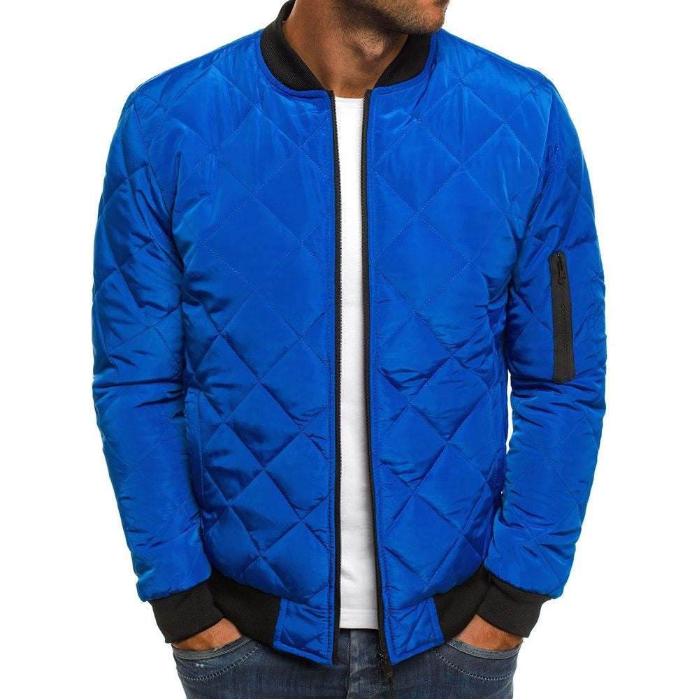 Miles | Stylish Quilted Diamond Stitch Coat for Men