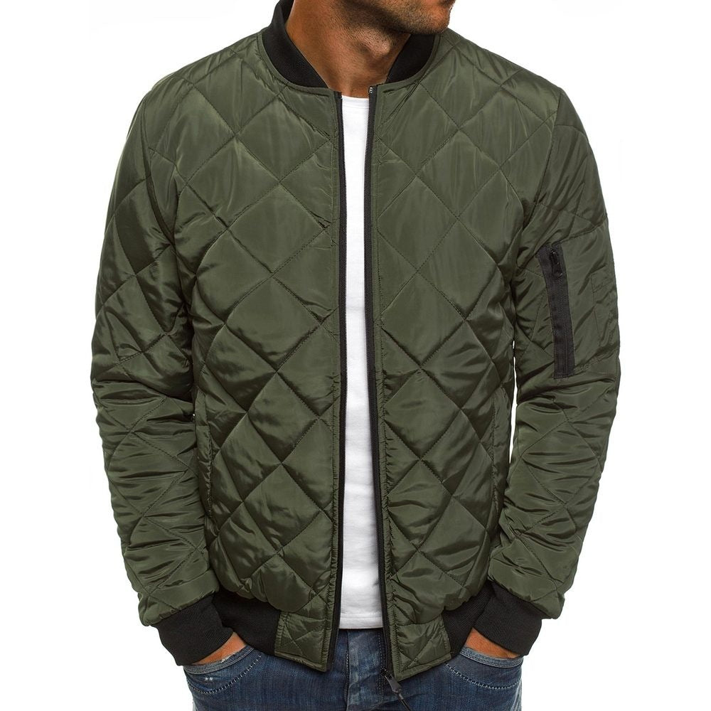 Miles | Stylish Quilted Diamond Stitch Coat for Men