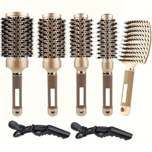 LuxeRoller – Ionic Hairbrush Set for Volume & Shine