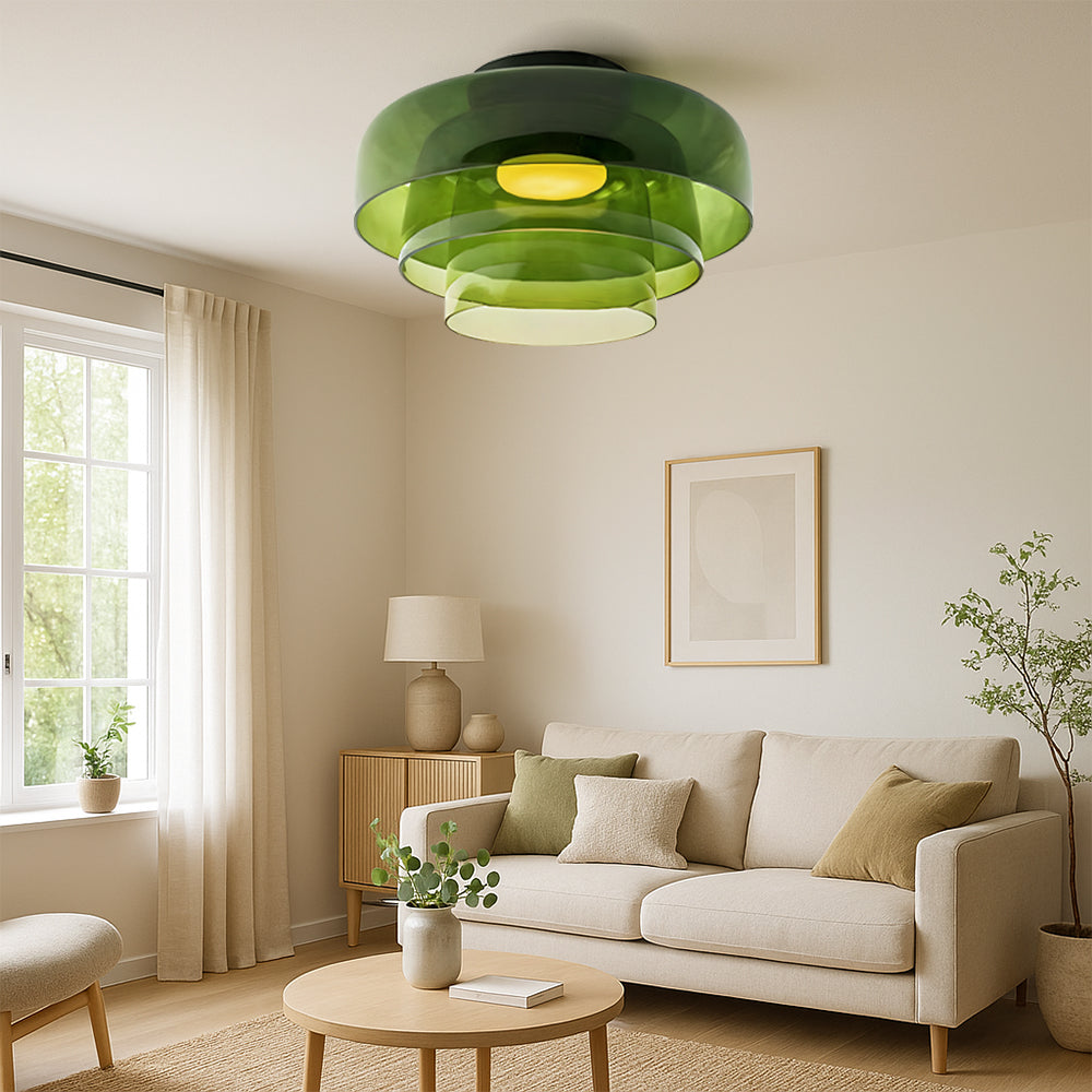Brilora | Minimalist Scandinavian Bauhaus Glass Layered Pendant Lamp