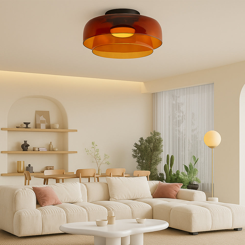 Brilora | Minimalist Scandinavian Bauhaus Glass Layered Pendant Lamp