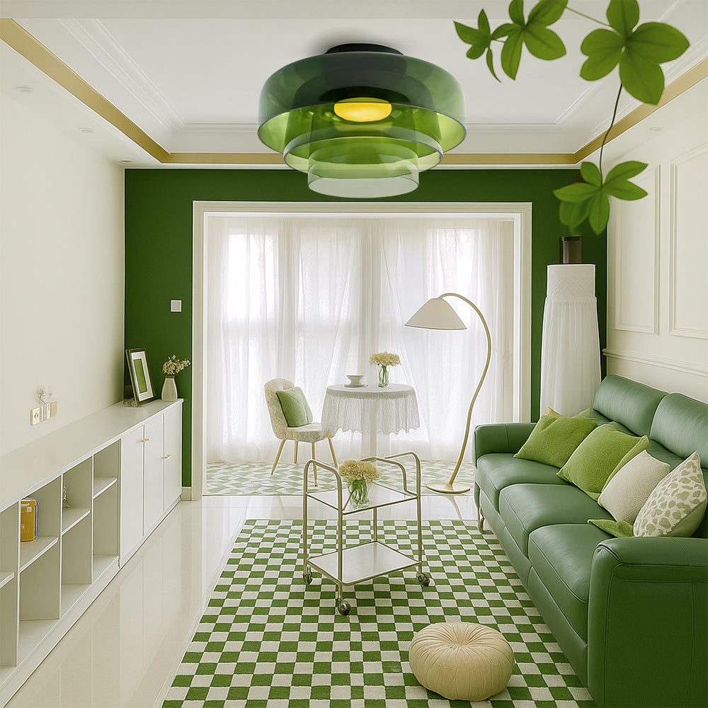 Brilora | Minimalist Scandinavian Bauhaus Glass Layered Pendant Lamp