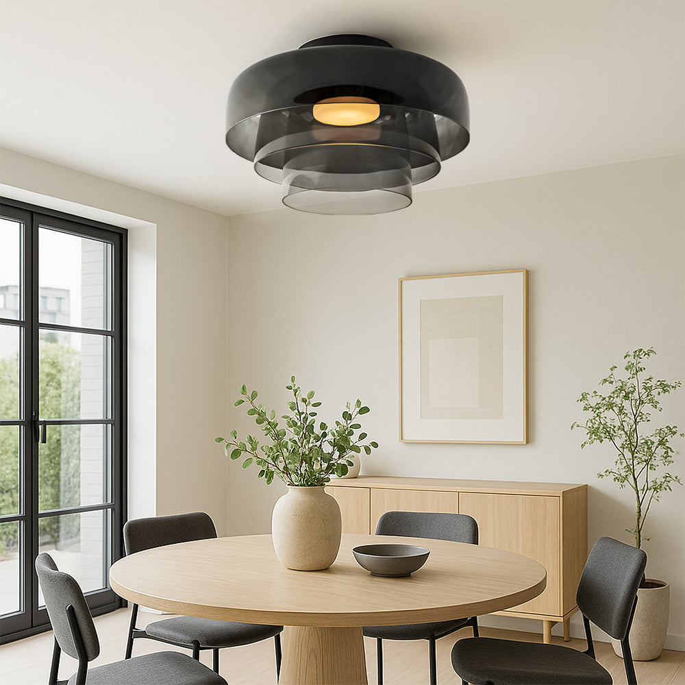 Brilora | Minimalist Scandinavian Bauhaus Glass Layered Pendant Lamp