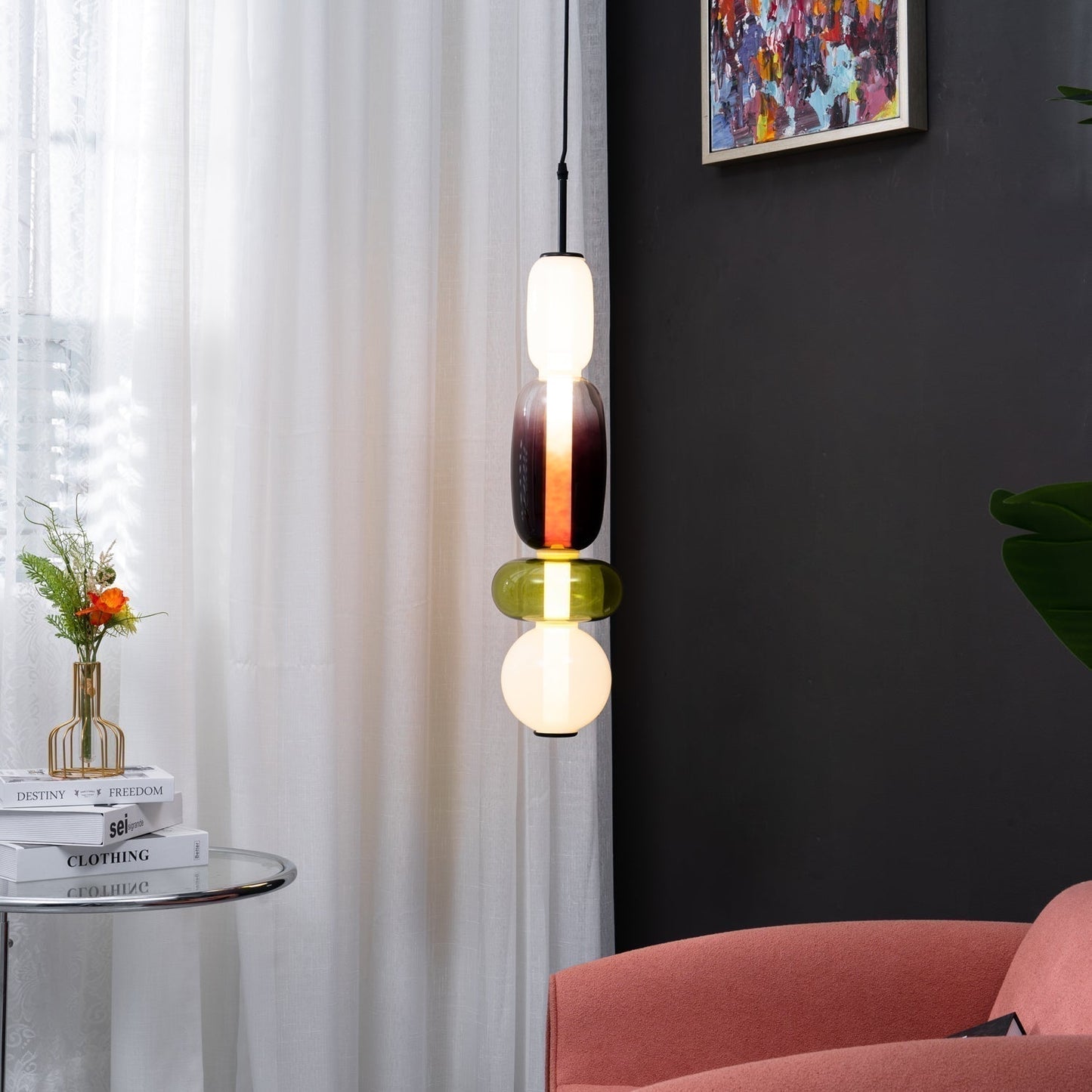 LumiClear – Elegant Glass Pendant with Transparent Brilliance