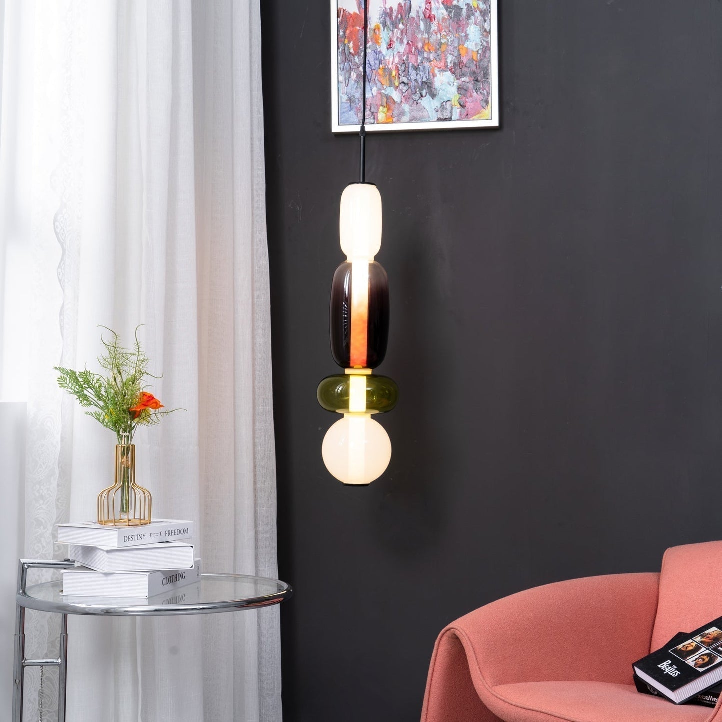 LumiClear – Elegant Glass Pendant with Transparent Brilliance