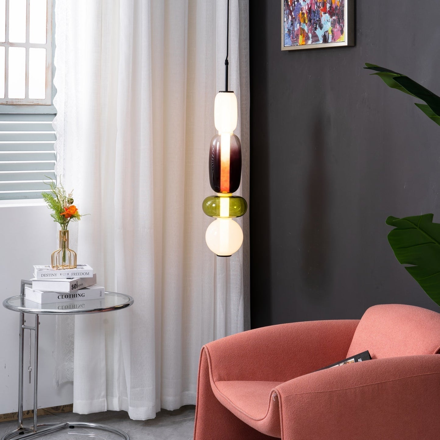 LumiClear – Elegant Glass Pendant with Transparent Brilliance