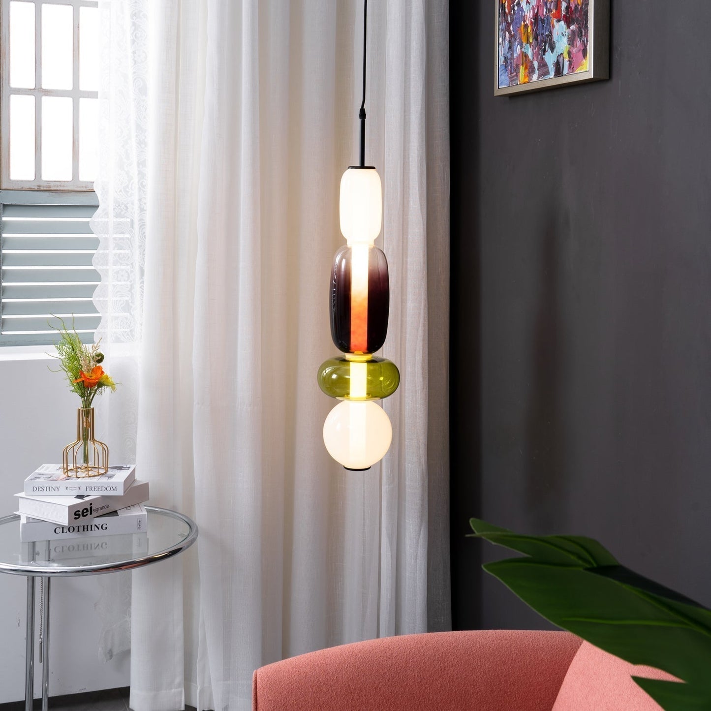 LumiClear – Elegant Glass Pendant with Transparent Brilliance