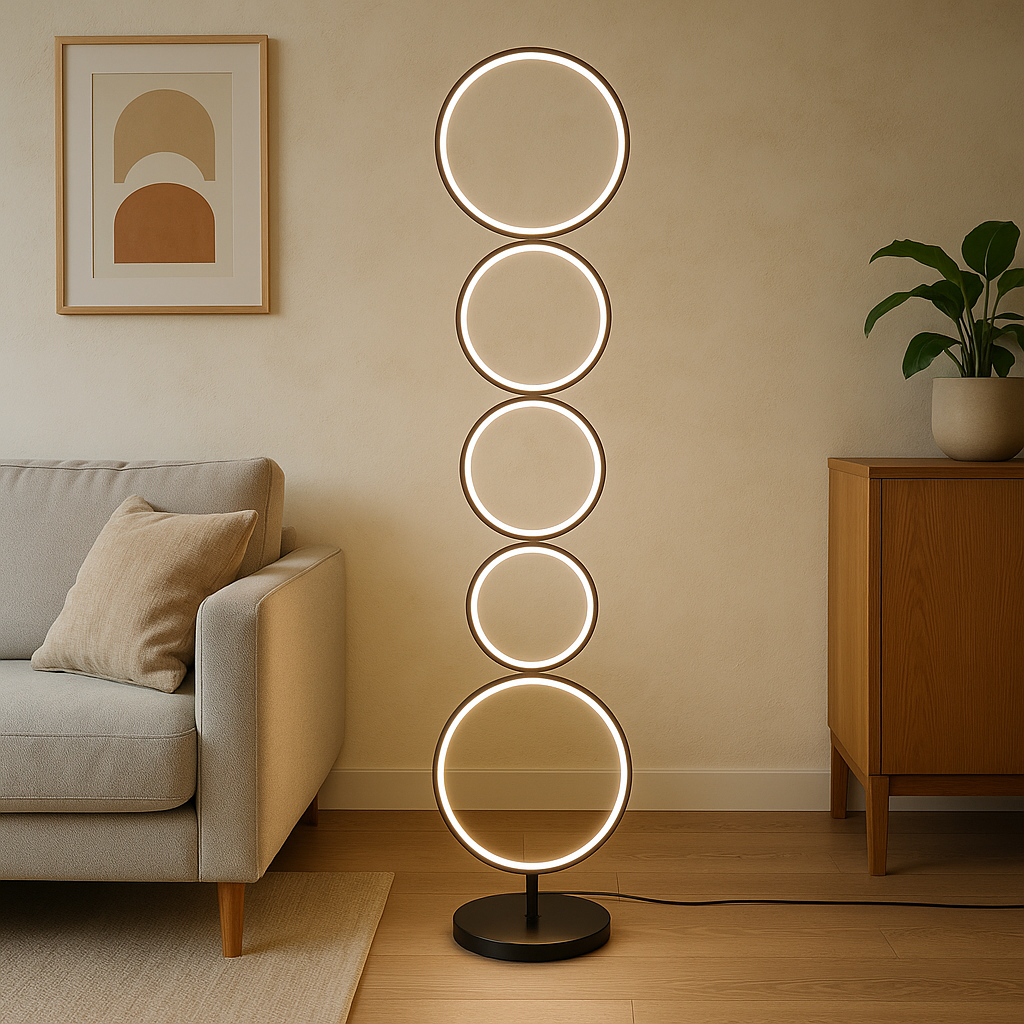 Cenyra | Circular Floor Lamp with Refined Curves