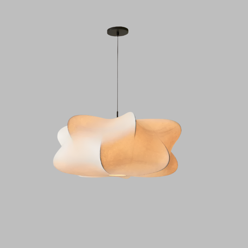 HikariWeave | Japanese Silk Wabi-Sabi Lamp with Natural Elegance