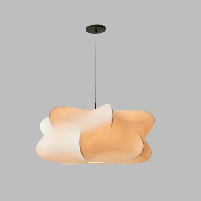 HikariWeave | Japanese Silk Wabi-Sabi Lamp with Natural Elegance