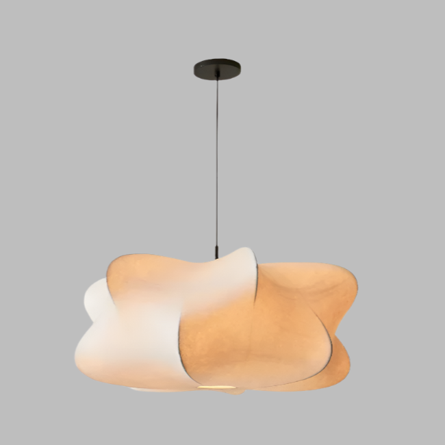HikariWeave | Japanese Silk Wabi-Sabi Lamp with Natural Elegance