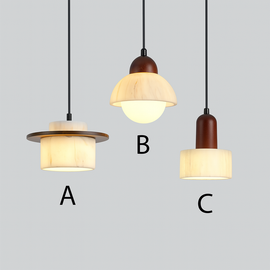 ChromaLux | Modern Alab Marble Pendant Lamp