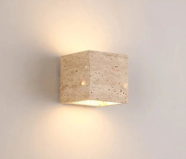 GoldenHue – Decorative Stone Wall Light in Vibrant Yellow Tone
