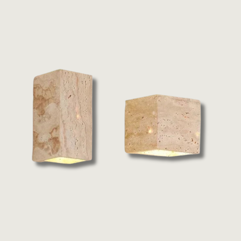 GoldenHue – Decorative Stone Wall Light in Vibrant Yellow Tone